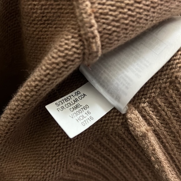 Banana Republic Chunky Faux Fur Collar Long Knit Cardigan Size XL - Picture 15 of 15